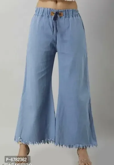 Trendy Fancy Full Length Stretchable Jeans Regular Women Denim Plazzo For Girls-thumb4