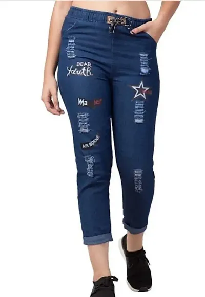 Buy Blue Denim Printed Jeans Jeggings For Women Online In India At  Discounted Prices