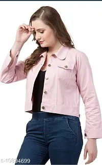 Trendy Denim Solid Womens Shrug/Jacket for Girls.-thumb1