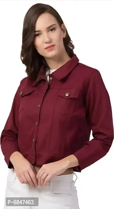 Trendy Denim Solid Shrug/Jackets for Women-thumb0