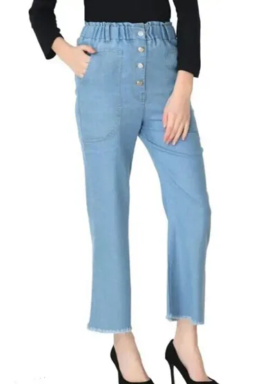 Trendy Fancy Full Length Stretchable Jeans Regular Women Plazzo/Jeans For Girls