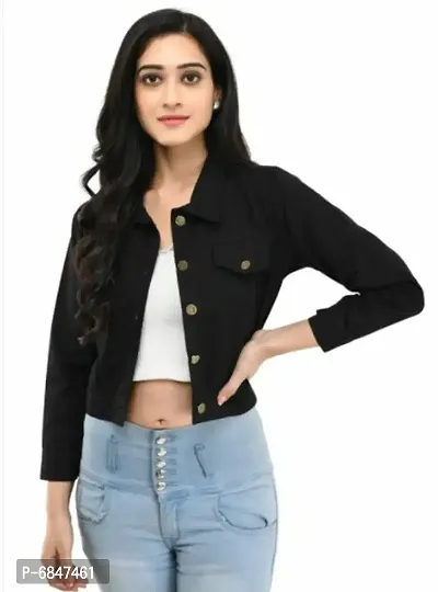 Trendy Denim Solid Shrug/Jacket for Women-thumb0