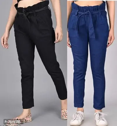 Martin Latest Black Joggers Fit Women Denim Combo Blue Jeans For Girls  Ladies (Pack of 2)