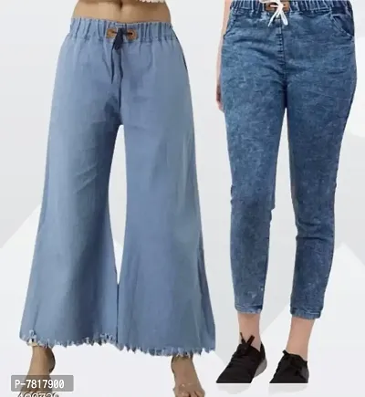 Buy Joggers Fit Women Denim Jeans Combo For Girls (Pack of 2) Online In  India At Discounted Prices
