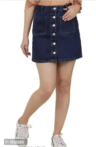 Trendy Latest Women Fancy Blue Denim Modern Skirts/Shorts For Girls