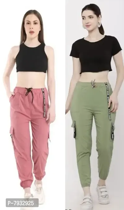 Trendy Trousers Joggers Pants and Toko Stretchable Cargo/Capri Pants for  Girls