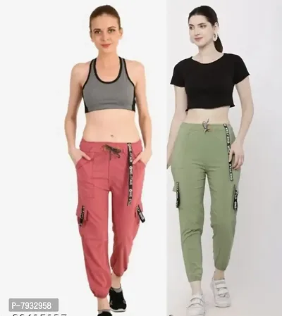 Trendy Trouser/Joggers Pants and Toko Stretchable Cargo Pants for Girls and  women's - Combo Pack of