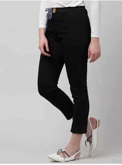 Trendy Black Regular Fit Jeans