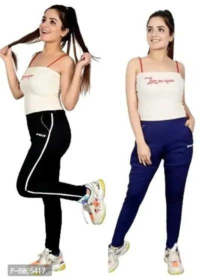 Martin Latest Joggers For Womens  Girls Casual Dryfit Trackpants/Lower/Gymwear/Active wear/Sportswear (Combo Of 2)