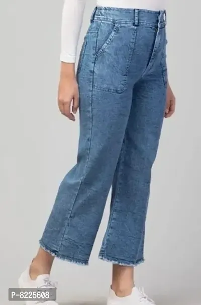 Blue Denim Solid Jeans   Jeggings For Women