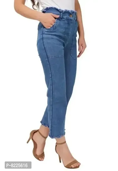Latest  Blue Bell Bottom Jeans For Girls  Ladies-thumb0