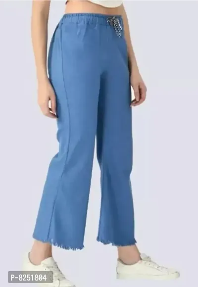 Blue Denim Solid Jeans   Jeggings For Women-thumb0