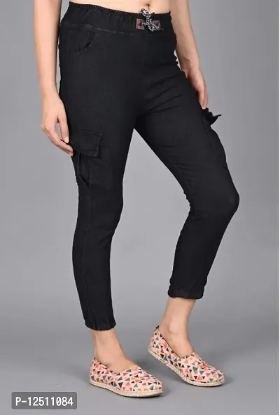 Black Denim Jeans   Jeggings For Women-thumb0