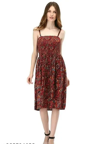 Stylish Poly Crepe Dresses For Women