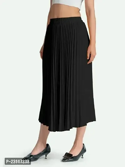 Latest Korean Style Pleated Skirt For Women-thumb0