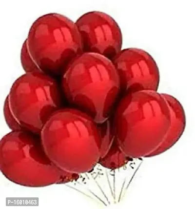 Kaliram  Sons Solid Balloon Of Metallic Red Large Size Balloons Balloon??(Red, Red, Pack of 50)