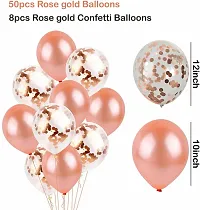 Kaliram  Sons Rose Gold Birthday Decorations Combo(Set of 68)-thumb2