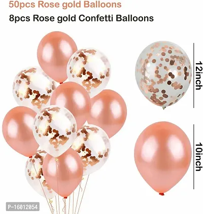 Kaliram  Sons Rose Gold Birthday Decorations Combo(Set of 68)-thumb3