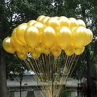 Kaliram  Sons Solid Metallic Golden Large Balloons for Decoration(Gold, Pack of 15)-thumb1