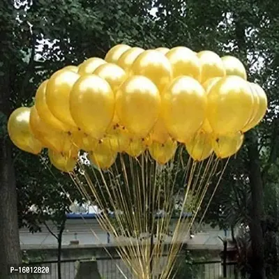 Kaliram  Sons Solid Metallic Golden Large Balloons for Decoration(Gold, Pack of 15)-thumb2