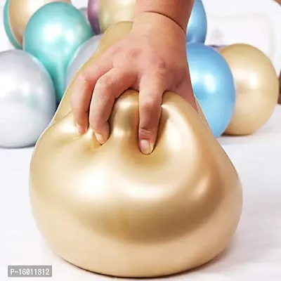 Large Metallic Golden Balloons-10 Pieces-thumb4