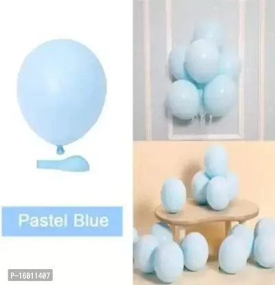 Kaliram  Sons Happy Birthday Blue Pastel Balloons Kit For Birthday - 50Pcs Pastel Blue Color Balloons For Birthday/Macaron Candy Balloons/Candyland Balloon-thumb2