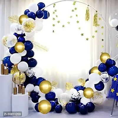 Kaliram  Sons Navy Blue Gold Balloon Garland Arch Kit (146pcs)