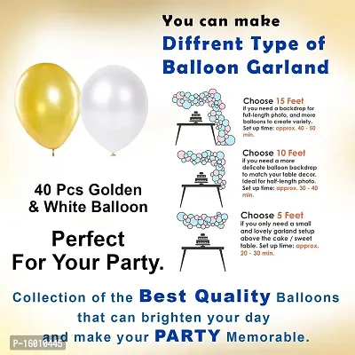 Kaliram  Sons 47Pcs Golden Birthday Decoration Items Combo Set For Kids Wife - Happy Birthday Banner, Metallic Balloons, Glue Dot,Arch Strip, For Birthday Decorations Celebrations-thumb4