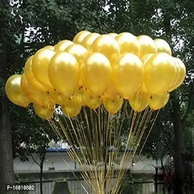 Kaliram  Sons Solid Metallic Golden Large Balloons for Decoration(Gold, Pack of 10)-thumb3