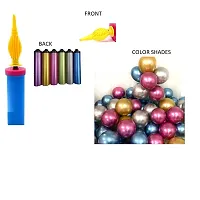 (Set of 6)-Balloon Air Pump-Light in Weight, Double Action with 5 Large Metallic Balloons.-thumb4