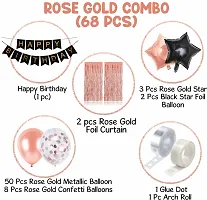 Kaliram  Sons Rose Gold Birthday Decorations Combo(Set of 68)-thumb1