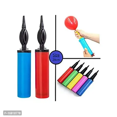 (Set of 6)-Balloon Air Pump-Light in Weight, Double Action with 5 Large Metallic Balloons.