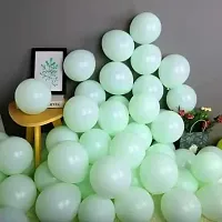 Kaliram  Sons Pack of 50 Pastel Green with Gold Cursive HBD Balloon with Confetti Balloon  Gold Chrome Balloon Birthday Party Decoration-thumb1