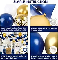 Kaliram  Sons Navy Blue Gold Balloon Garland Arch Kit (146pcs)-thumb3