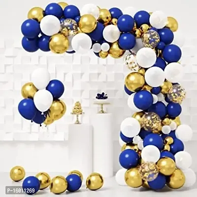 Kaliram  Sons Navy Blue Gold Balloon Garland Arch Kit (146pcs)-thumb2