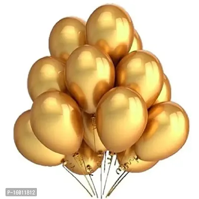 Large Metallic Golden Balloons-10 Pieces-thumb0