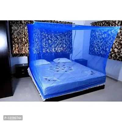 Mosquito net, double bed, 6 feet x 6 feet, Blue color-thumb0