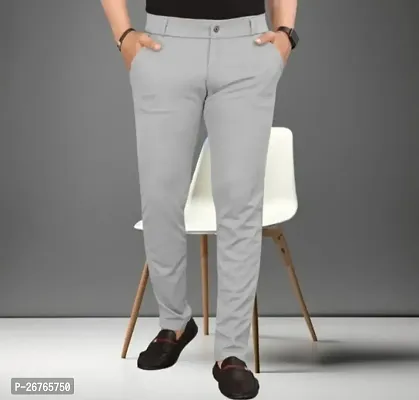 Track Pants Regular Fit Grey Track Pants  For Men-thumb0