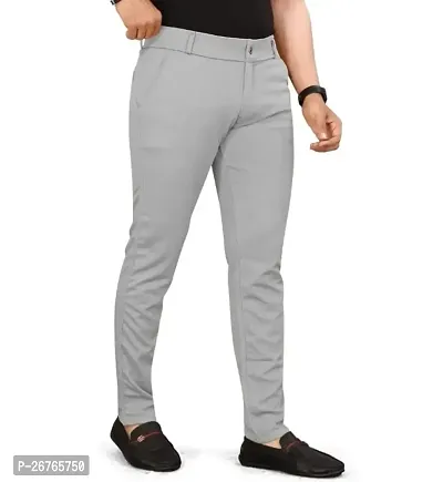 Track Pants Regular Fit Grey Track Pants  For Men-thumb4