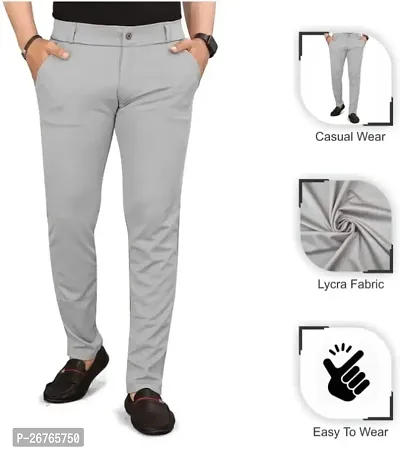 Track Pants Regular Fit Grey Track Pants  For Men-thumb2