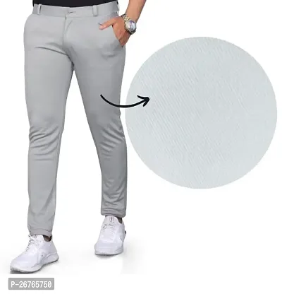 Track Pants Regular Fit Grey Track Pants  For Men-thumb3