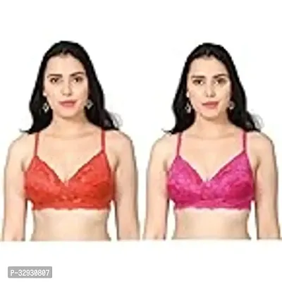 Fancy Multicoloured Cotton Padded Bra For Women Pack Of 2-thumb0