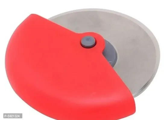 Thumb Guard Plastic With Stainless Steel Blade Pizza Cutter-thumb0