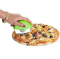 Thumb Guard Plastic With Stainless Steel Blade Pizza Cutter-thumb1