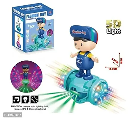 NOWBLOOM Dancing Boy Toy with Music   Lights, Bump   Go Musical Dancing Boy for Kids, ABS Plastic Battery Operated Multi Color (Fashion Boy)-thumb0