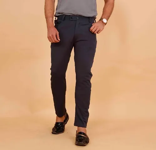 Must Have Polyester Spandex Regular Track Pants For Men 