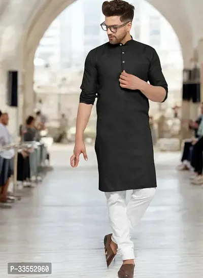 Reliable Cotton Solid Kurtas For Men-thumb0