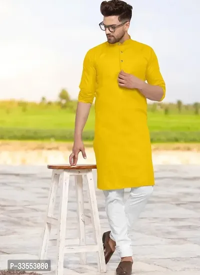 Reliable Cotton Solid Kurtas For Men-thumb0