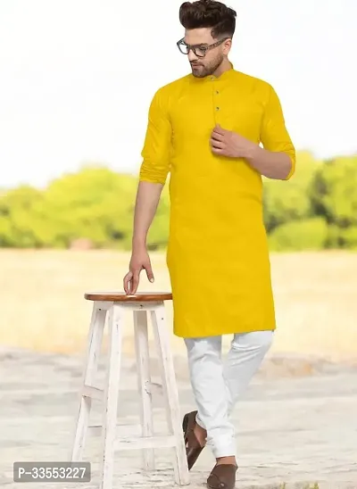 Reliable Cotton Solid Kurtas For Men-thumb0