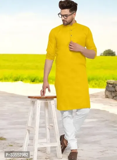 Reliable Cotton Solid Kurtas For Men-thumb0